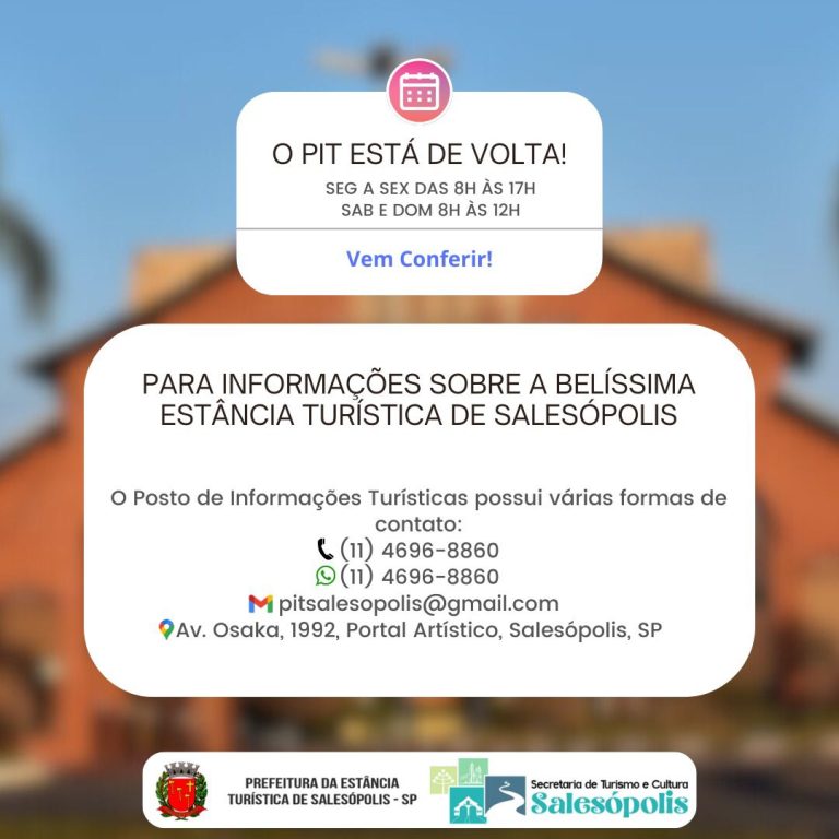 O PIT esta de volta